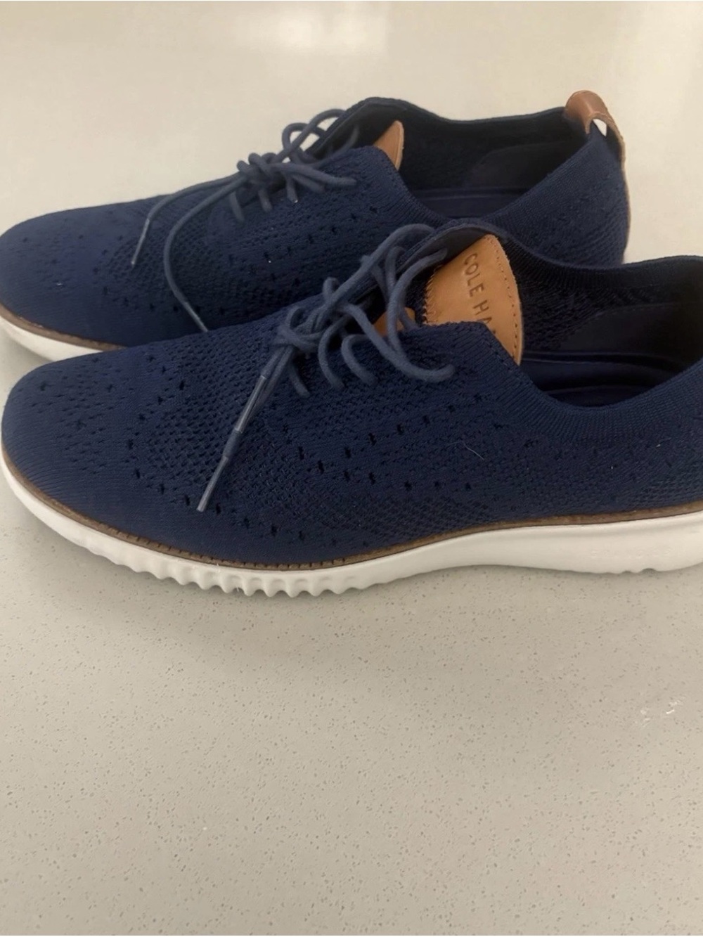 Cole Haan Men's 8.5M Navy Knit Oxford Sneakers Casual Lace Up
Comfort Shoes EUC